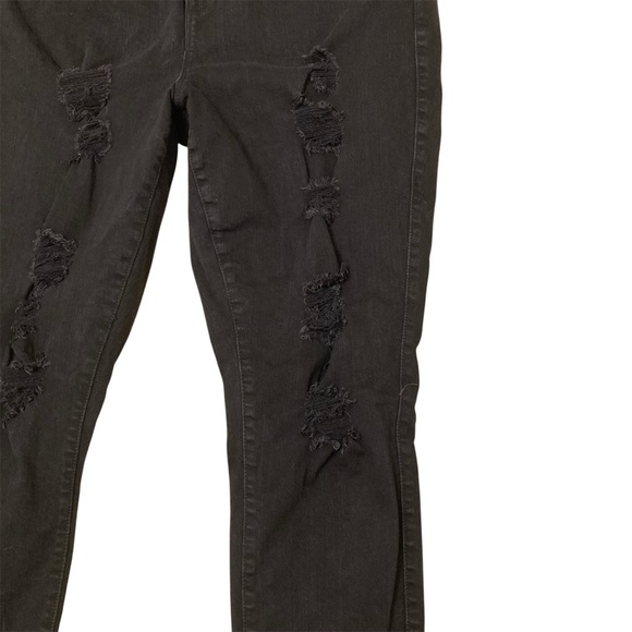 Torrid Bombshell Skinny Distressed Black Denim Jeans, Women’s Plus Size 22T - Picture 3 of 7